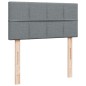 vidaXL Boxspringbett mit Matratze Hellgrau 80x200 cm Stoff vidaXL Boxspringbett mit Matratze Hellgrau 80x200 cm Stoff