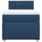 vidaXL Boxspringbett mit Matratze Blau 80x200 cm Stoff vidaXL Boxspringbett mit Matratze Blau 80x200 cm Stoff