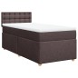 vidaXL Boxspringbett mit Matratze Dunkelbraun 80x200 cm Stoff vidaXL Boxspringbett mit Matratze Dunkelbraun 80x200 cm Stoff