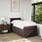 vidaXL Boxspringbett mit Matratze Dunkelbraun 80x200 cm Stoff vidaXL Boxspringbett mit Matratze Dunkelbraun 80x200 cm Stoff