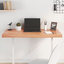 Tischplatte Hellbraun 100x40x6 cm Massivholz Eiche Behandelt