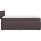 vidaXL Boxspringbett mit Matratze Dunkelbraun 80x200 cm Stoff vidaXL Boxspringbett mit Matratze Dunkelbraun 80x200 cm Stoff