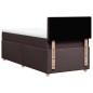 vidaXL Boxspringbett mit Matratze Dunkelbraun 80x200 cm Stoff vidaXL Boxspringbett mit Matratze Dunkelbraun 80x200 cm Stoff