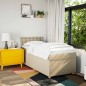vidaXL Boxspringbett mit Matratze Creme 80x200 cm Stoff vidaXL Boxspringbett mit Matratze Creme 80x200 cm Stoff