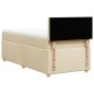 vidaXL Boxspringbett mit Matratze Creme 80x200 cm Stoff vidaXL Boxspringbett mit Matratze Creme 80x200 cm Stoff