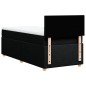 vidaXL Boxspringbett mit Matratze Schwarz 90x190 cm Stoff vidaXL Boxspringbett mit Matratze Schwarz 90x190 cm Stoff