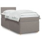 vidaXL Boxspringbett mit Matratze Taupe 90x190 cm Stoff vidaXL Boxspringbett mit Matratze Taupe 90x190 cm Stoff