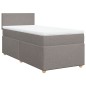 vidaXL Boxspringbett mit Matratze Taupe 90x190 cm Stoff vidaXL Boxspringbett mit Matratze Taupe 90x190 cm Stoff