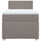 vidaXL Boxspringbett mit Matratze Taupe 90x190 cm Stoff vidaXL Boxspringbett mit Matratze Taupe 90x190 cm Stoff