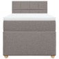 vidaXL Boxspringbett mit Matratze Taupe 90x190 cm Stoff vidaXL Boxspringbett mit Matratze Taupe 90x190 cm Stoff