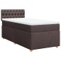vidaXL Boxspringbett mit Matratze Dunkelbraun 90x190 cm Stoff vidaXL Boxspringbett mit Matratze Dunkelbraun 90x190 cm Stoff