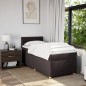 vidaXL Boxspringbett mit Matratze Dunkelbraun 90x190 cm Stoff vidaXL Boxspringbett mit Matratze Dunkelbraun 90x190 cm Stoff
