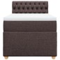 vidaXL Boxspringbett mit Matratze Dunkelbraun 90x190 cm Stoff vidaXL Boxspringbett mit Matratze Dunkelbraun 90x190 cm Stoff
