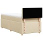 vidaXL Boxspringbett mit Matratze Creme 90x190 cm Stoff vidaXL Boxspringbett mit Matratze Creme 90x190 cm Stoff