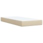 vidaXL Boxspringbett mit Matratze Creme 90x190 cm Stoff vidaXL Boxspringbett mit Matratze Creme 90x190 cm Stoff