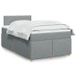 vidaXL Boxspringbett mit Matratze Hellgrau 120x200 cm Stoff vidaXL Boxspringbett mit Matratze Hellgrau 120x200 cm Stoff