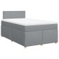 vidaXL Boxspringbett mit Matratze Hellgrau 120x200 cm Stoff vidaXL Boxspringbett mit Matratze Hellgrau 120x200 cm Stoff