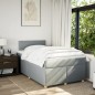 vidaXL Boxspringbett mit Matratze Hellgrau 120x200 cm Stoff vidaXL Boxspringbett mit Matratze Hellgrau 120x200 cm Stoff