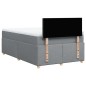 vidaXL Boxspringbett mit Matratze Hellgrau 120x200 cm Stoff vidaXL Boxspringbett mit Matratze Hellgrau 120x200 cm Stoff