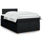 vidaXL Boxspringbett mit Matratze Schwarz 120x200 cm Stoff vidaXL Boxspringbett mit Matratze Schwarz 120x200 cm Stoff
