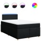 vidaXL Boxspringbett mit Matratze Schwarz 120x200 cm Stoff vidaXL Boxspringbett mit Matratze Schwarz 120x200 cm Stoff