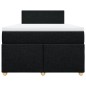 vidaXL Boxspringbett mit Matratze Schwarz 120x200 cm Stoff vidaXL Boxspringbett mit Matratze Schwarz 120x200 cm Stoff