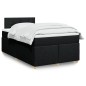 vidaXL Boxspringbett mit Matratze Schwarz 120x200 cm Stoff vidaXL Boxspringbett mit Matratze Schwarz 120x200 cm Stoff