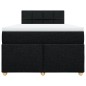 vidaXL Boxspringbett mit Matratze Schwarz 120x200 cm Stoff vidaXL Boxspringbett mit Matratze Schwarz 120x200 cm Stoff