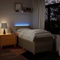 vidaXL Boxspringbett mit Matratze Creme 90x190 cm Stoff vidaXL Boxspringbett mit Matratze Creme 90x190 cm Stoff