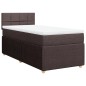 vidaXL Boxspringbett mit Matratze Dunkelbraun 90x190 cm Stoff vidaXL Boxspringbett mit Matratze Dunkelbraun 90x190 cm Stoff