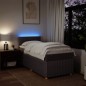 vidaXL Boxspringbett mit Matratze Dunkelbraun 90x190 cm Stoff vidaXL Boxspringbett mit Matratze Dunkelbraun 90x190 cm Stoff