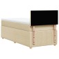vidaXL Boxspringbett mit Matratze Creme 90x190 cm Stoff vidaXL Boxspringbett mit Matratze Creme 90x190 cm Stoff