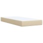 vidaXL Boxspringbett mit Matratze Creme 90x190 cm Stoff vidaXL Boxspringbett mit Matratze Creme 90x190 cm Stoff