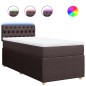 vidaXL Boxspringbett mit Matratze Dunkelbraun 90x190 cm Stoff vidaXL Boxspringbett mit Matratze Dunkelbraun 90x190 cm Stoff