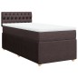 vidaXL Boxspringbett mit Matratze Dunkelbraun 90x190 cm Stoff vidaXL Boxspringbett mit Matratze Dunkelbraun 90x190 cm Stoff
