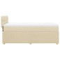 vidaXL Boxspringbett mit Matratze Creme 90x190 cm Stoff vidaXL Boxspringbett mit Matratze Creme 90x190 cm Stoff