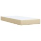 vidaXL Boxspringbett mit Matratze Creme 90x190 cm Stoff vidaXL Boxspringbett mit Matratze Creme 90x190 cm Stoff