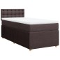 vidaXL Boxspringbett mit Matratze Dunkelbraun 90x190 cm Stoff vidaXL Boxspringbett mit Matratze Dunkelbraun 90x190 cm Stoff