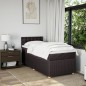 vidaXL Boxspringbett mit Matratze Dunkelbraun 90x190 cm Stoff vidaXL Boxspringbett mit Matratze Dunkelbraun 90x190 cm Stoff