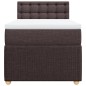 vidaXL Boxspringbett mit Matratze Dunkelbraun 90x190 cm Stoff vidaXL Boxspringbett mit Matratze Dunkelbraun 90x190 cm Stoff