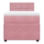 vidaXL Boxspringbett mit Matratze Rosa 80x200 cm Samt vidaXL Boxspringbett mit Matratze Rosa 80x200 cm Samt