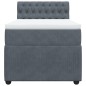 vidaXL Boxspringbett mit Matratze Dunkelgrau 80x200 cm Samt vidaXL Boxspringbett mit Matratze Dunkelgrau 80x200 cm Samt