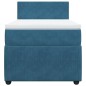 vidaXL Boxspringbett mit Matratze Blau 90x190 cm Samt vidaXL Boxspringbett mit Matratze Blau 90x190 cm Samt