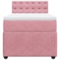 vidaXL Boxspringbett mit Matratze Rosa 90x190 cm Samt vidaXL Boxspringbett mit Matratze Rosa 90x190 cm Samt