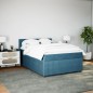 vidaXL Boxspringbett mit Matratze Blau 160x200 cm Samt vidaXL Boxspringbett mit Matratze Blau 160x200 cm Samt