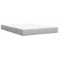 vidaXL Boxspringbett mit Matratze Hellgrau 160x200 cm Samt vidaXL Boxspringbett mit Matratze Hellgrau 160x200 cm Samt