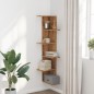 vidaXL Wand-Eckregal Artisan-Eiche 36,5x36,5x140 cm Holzwerkstoff vidaXL Wand-Eckregal Artisan-Eiche 36,5x36,5x140 cm Holzwerkstoff