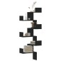 vidaXL Wand-Eckregal Schwarz 45x45x147 cm Holzwerkstoff