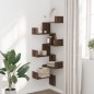 vidaXL Wand-Eckregal Braun Eichen-Optik 45x45x147 cm Holzwerkstoff vidaXL Wand-Eckregal Braun Eichen-Optik 45x45x147 cm Holzwerkstoff