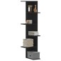 vidaXL Wand-Eckregal Schwarz 36,5x36,5x140 cm Holzwerkstoff vidaXL Wand-Eckregal Schwarz 36,5x36,5x140 cm Holzwerkstoff